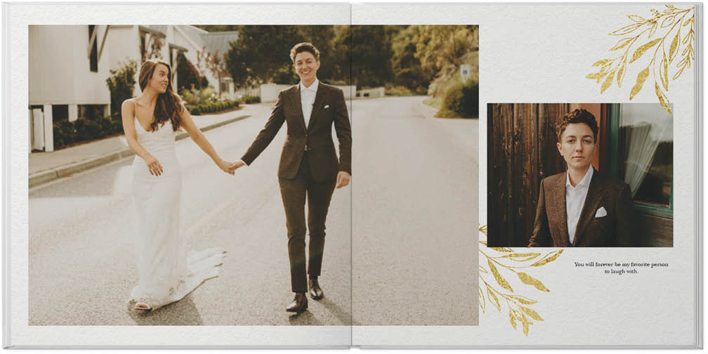 Photo Books: Gilded Wedding Photo Book, 11X14, Hard Cover - Glossy