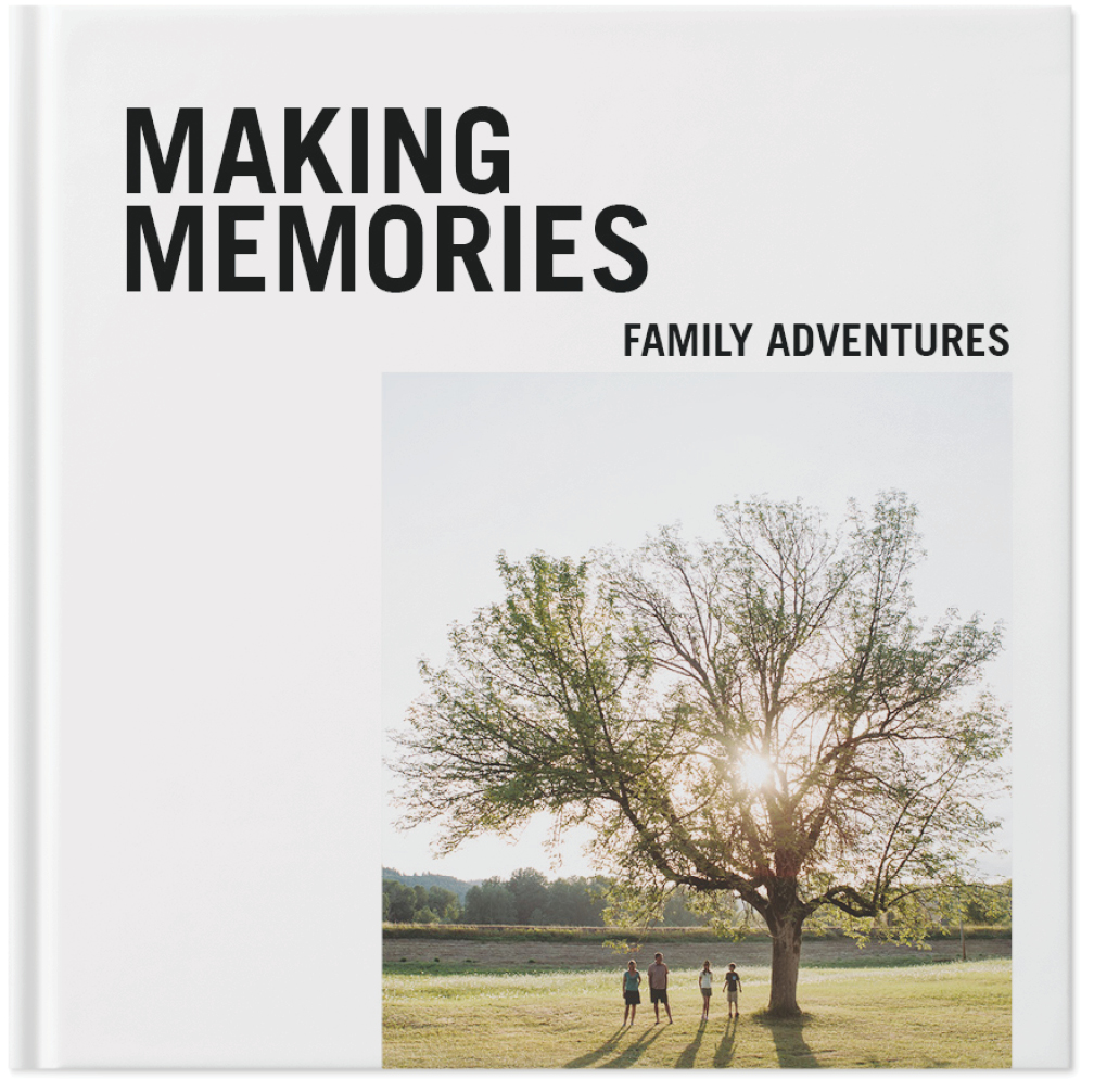 Simply Bold Type Photo Book, 8x8, Hard Cover - Glossy, PROFESSIONAL 6 COLOR PRINTING, Deluxe Layflat