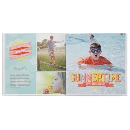 Summer Days Photo Book, 12x12, Professional Flush Mount Albums, Flush Mount Pages