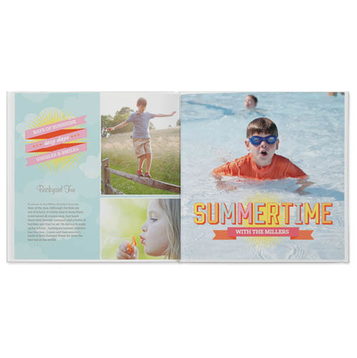 Summer Days Photo Book, 8x8, Professional Flush Mount Albums, Flush Mount Pages