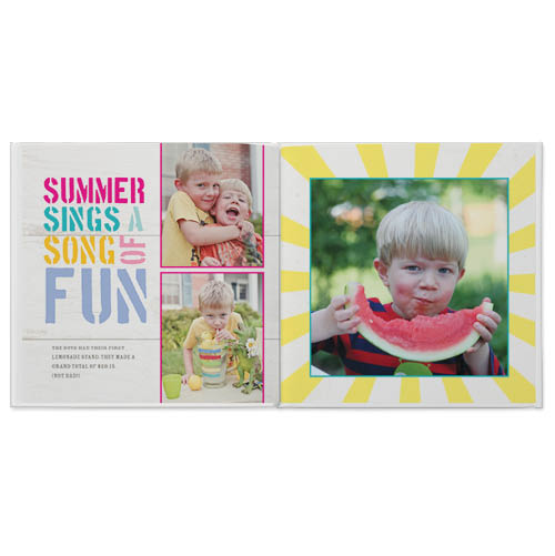 Summer Fun Photo Book, 8x8, Professional Flush Mount Albums, Flush Mount Pages