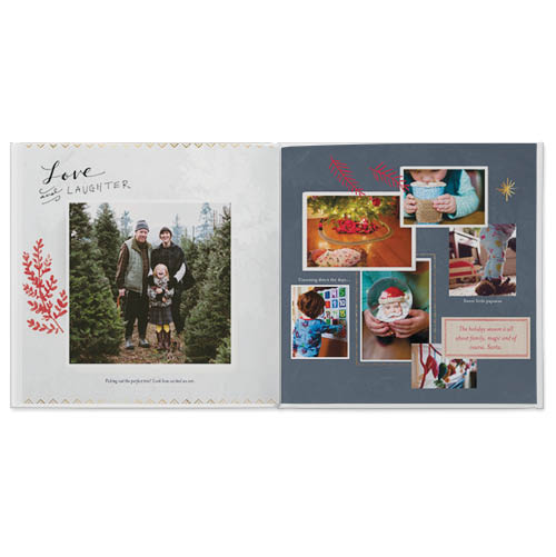 Warm Winter Wishes Photo Book, 12x12, Professional Flush Mount Albums, Flush Mount Pages