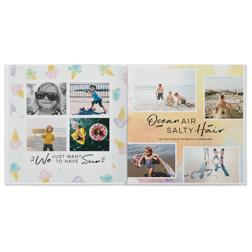 We Love Summer Photo Book, 10x10, Professional Flush Mount Albums, Flush Mount Pages