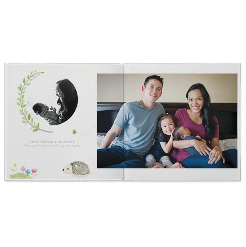 Woodland Baby Photo Book, 8x8, Professional Flush Mount Albums, Flush Mount Pages